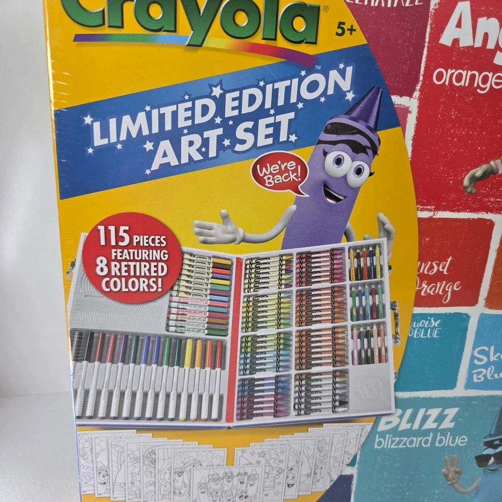 Crayola Limited Edition Art Set 115 Pieces 8 Retired Colors 04-0781 New Sealed